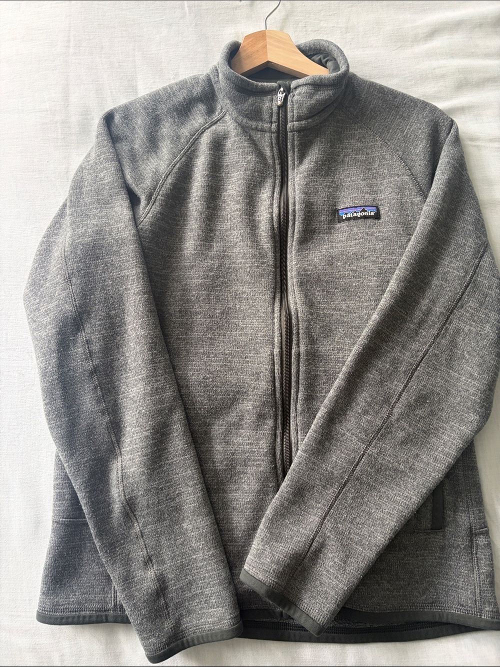 Patagonia Men's Heather Gray Full-Zip Sweater Jacket